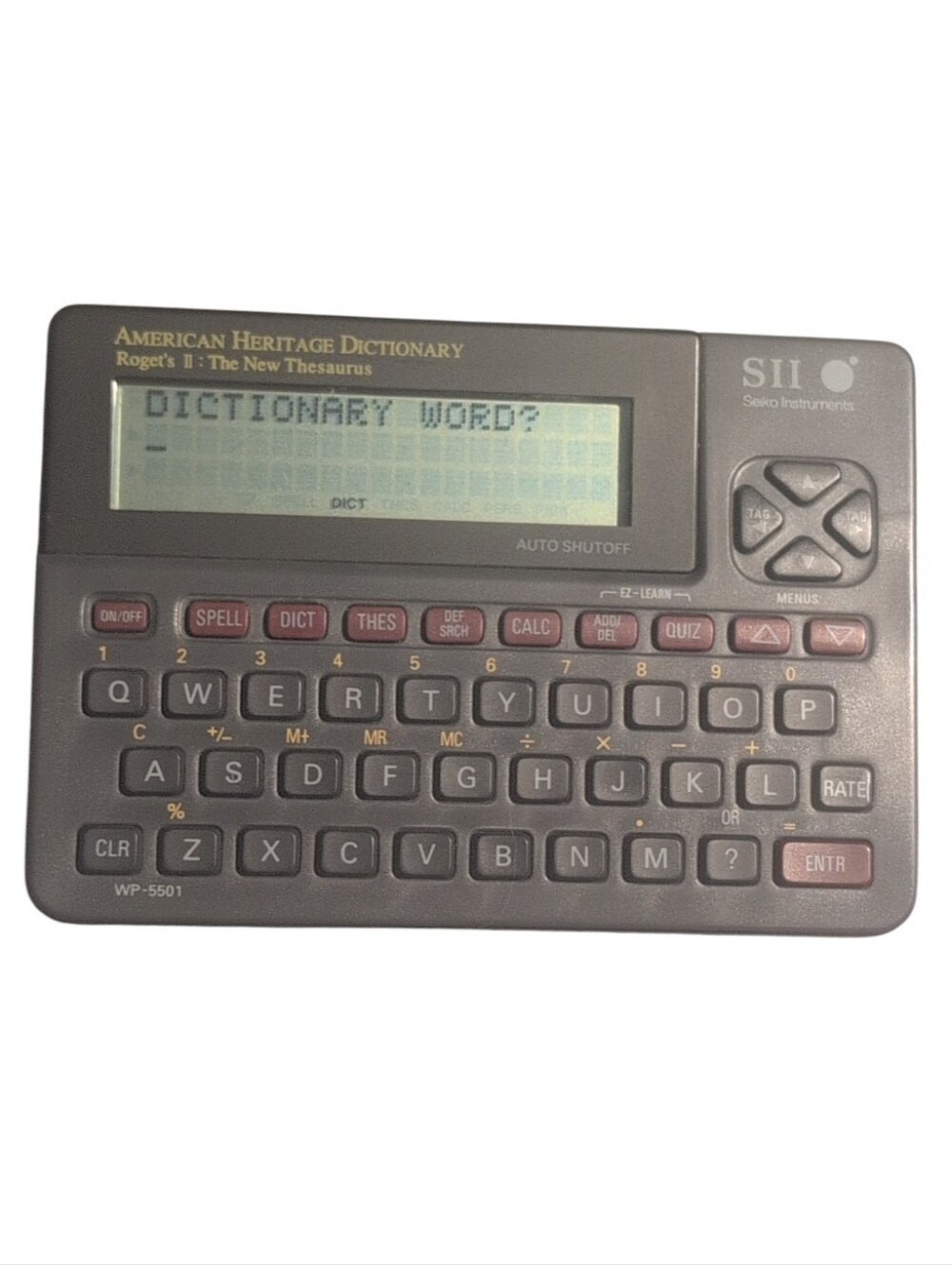 Seiko Instruments Electronic American Heritage Dictionary SII WP-5501 Tested